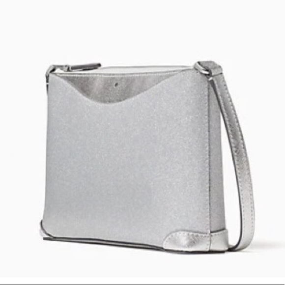 COPY - 🆕 KATE SPADE | Lunar Light Silver Shimmy Glitter Purse Crossbody - Picture 4 of 9